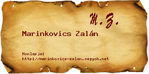 Marinkovics Zalán névjegykártya