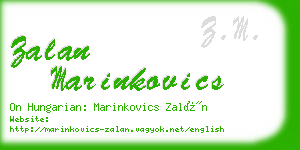 zalan marinkovics business card